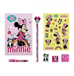 Set creativ cu caiet și autocolante Minnie Mouse