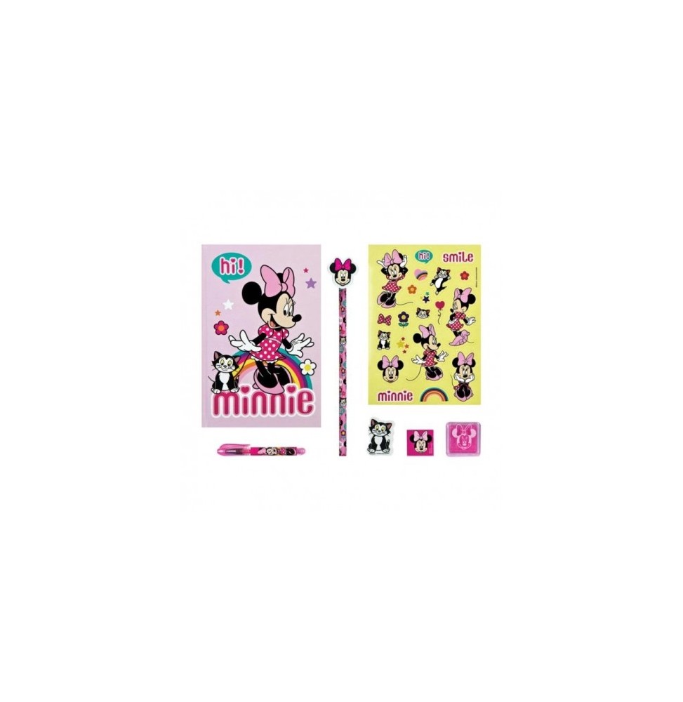 Creative Set with Notebook and Stickers, Minnie Mouse