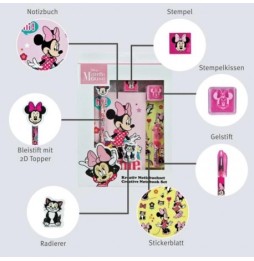 Creative Set with Notebook and Stickers, Minnie Mouse