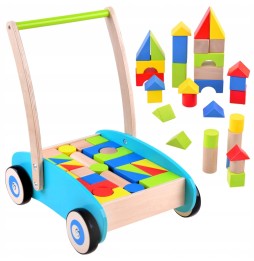 Wooden Push Toy with Blocks ZA3724