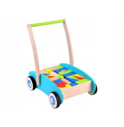 Wooden Push Toy with Blocks ZA3724