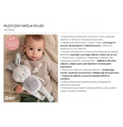 Iepurele muzical Rylee Taf Toys pentru bebeluși