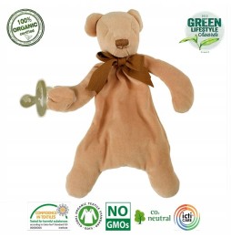 Organic Cotton Teddy Pacifier Holder