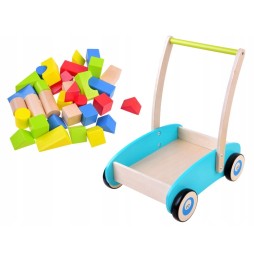 Wooden Push Toy with Blocks ZA3724