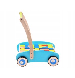 Wooden Push Toy with Blocks ZA3724