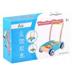 Wooden Push Toy with Blocks ZA3724