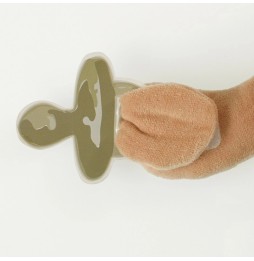 Organic Cotton Teddy Pacifier Holder