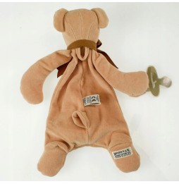 Organic Cotton Teddy Pacifier Holder