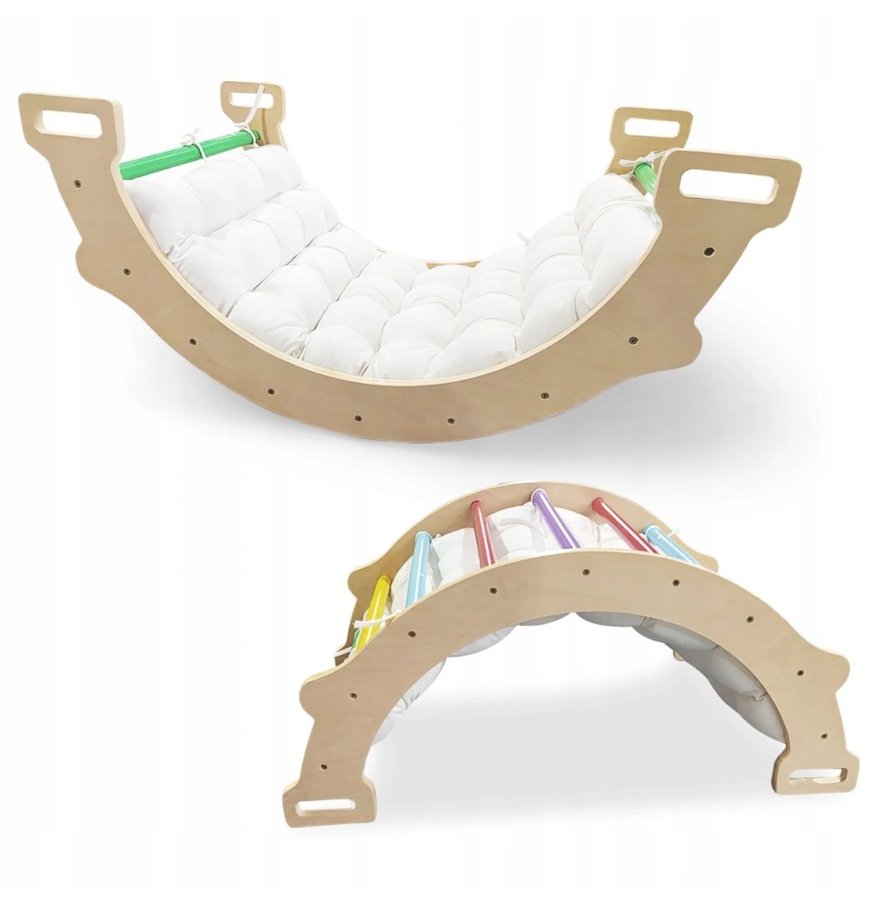 Wooden 2in1 Climbing Arch and Swing