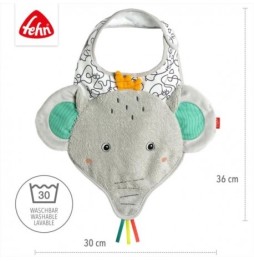 Velcro Bib, Elephant from DoBabyDoo Collection