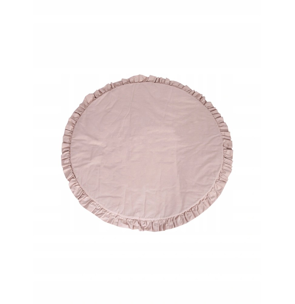 Beige Ruffled Round Baby Mat 90 cm