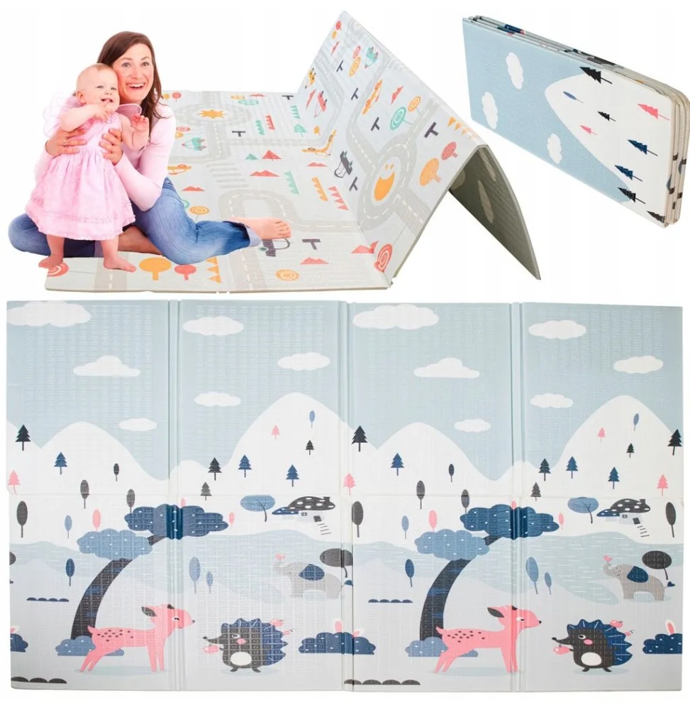 Kids Educational Play Mat Street/Forest 177x198cm