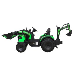 Tractor cu remorcă 720-T verde pentru copii