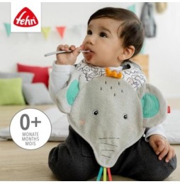 Velcro Bib, Elephant from DoBabyDoo Collection