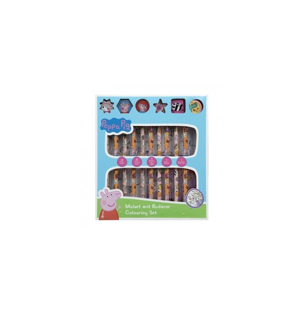 Set de colorat Peppa Pig, 29 piese