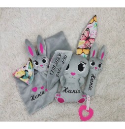 Personalized Baby Blanket and Bunny