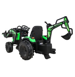 Tractor cu remorcă 720-T verde pentru copii