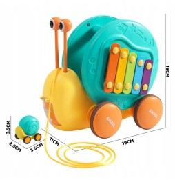 Woopie Pull Along Snail 4in1 Toy