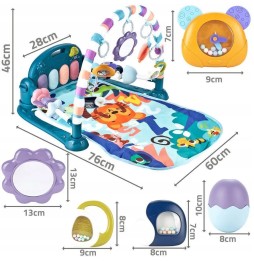 Educational Mat for Infants with Piano and Light