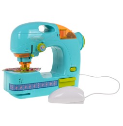 Blue Sewing Machine with Accessories