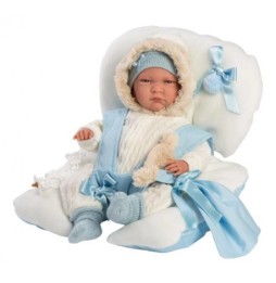 42cm Baby Boy Doll with Car Seat - Crying