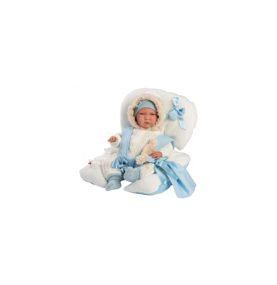 42cm Baby Boy Doll with Car Seat - Crying