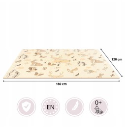 Beige Foam Mat 180x120 cm