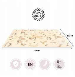 Beige Foam Mat 180x120 cm