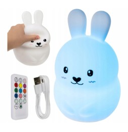 Lampka nocna królik LED dla dzieci