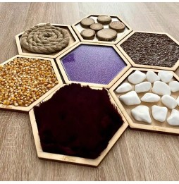 Ścieżka sensoryczna heksagony 29 cm Montessori