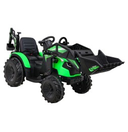 Tractor cu remorcă 720-T verde pentru copii