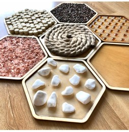 Ścieżka sensoryczna heksagony 29 cm Montessori