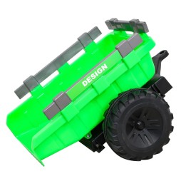 Tractor cu remorcă 720-T verde pentru copii