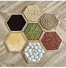 Ścieżka sensoryczna heksagony 29 cm Montessori