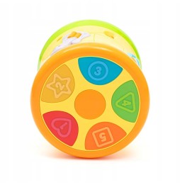 Dwustronny bębenek Baby Mix żółty