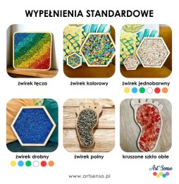 Ścieżka sensoryczna heksagony 29 cm Montessori