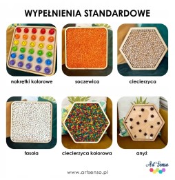 Ścieżka sensoryczna heksagony 29 cm Montessori
