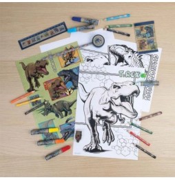 35-Piece School Supplies Set with Coloring Pages