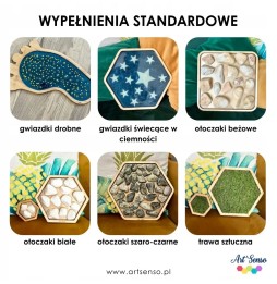 Ścieżka sensoryczna heksagony 29 cm Montessori
