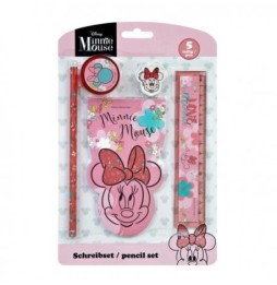 Set rechizite școlare 5 piese cu Minnie Mouse