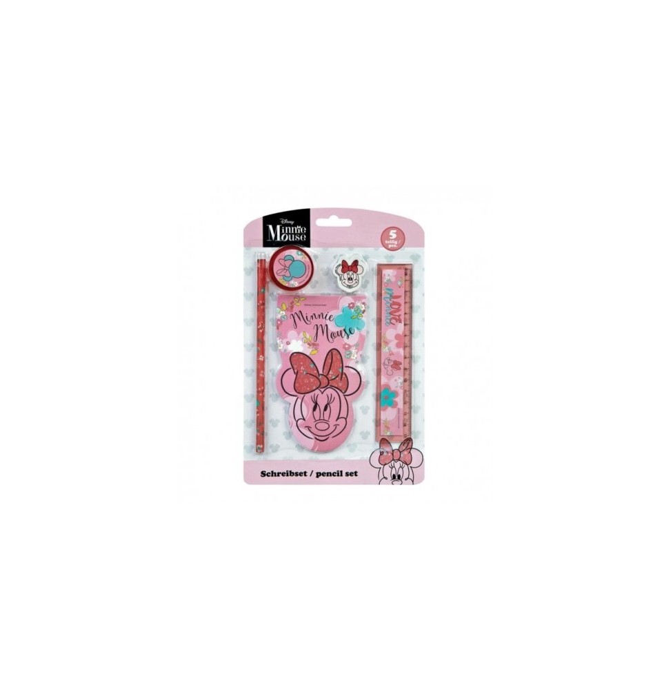 Set rechizite școlare 5 piese cu Minnie Mouse