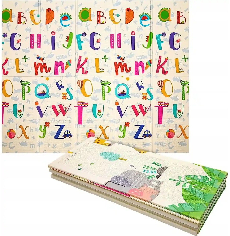 Reversible Play Mat Zoo Letters 200x180cm