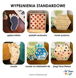Ścieżka sensoryczna heksagony 29 cm Montessori