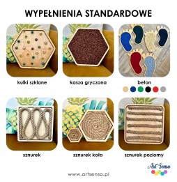 Ścieżka sensoryczna heksagony 29 cm Montessori