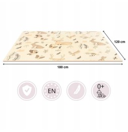 Reversible Educational Mat 180x120 cm for Kids