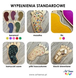 Ścieżka sensoryczna heksagony 29 cm Montessori