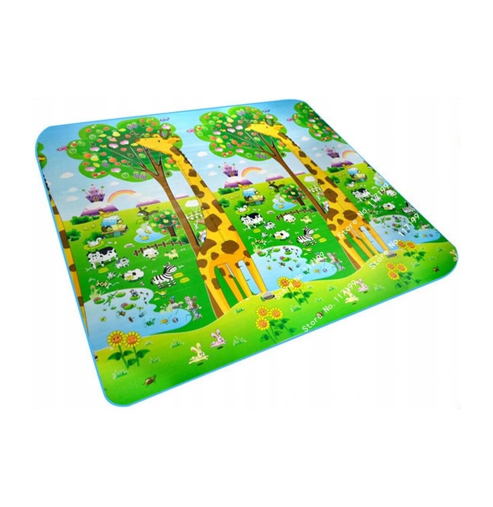 Reversible Educational Play Mat ZOO