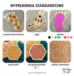 Ścieżka sensoryczna heksagony 29 cm Montessori
