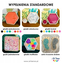 Ścieżka sensoryczna heksagony 29 cm Montessori