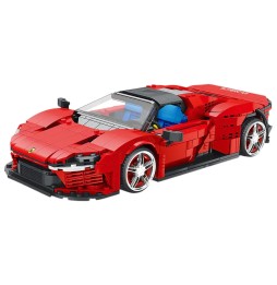 Red Sports Car Building Block Set 1168 Pieces